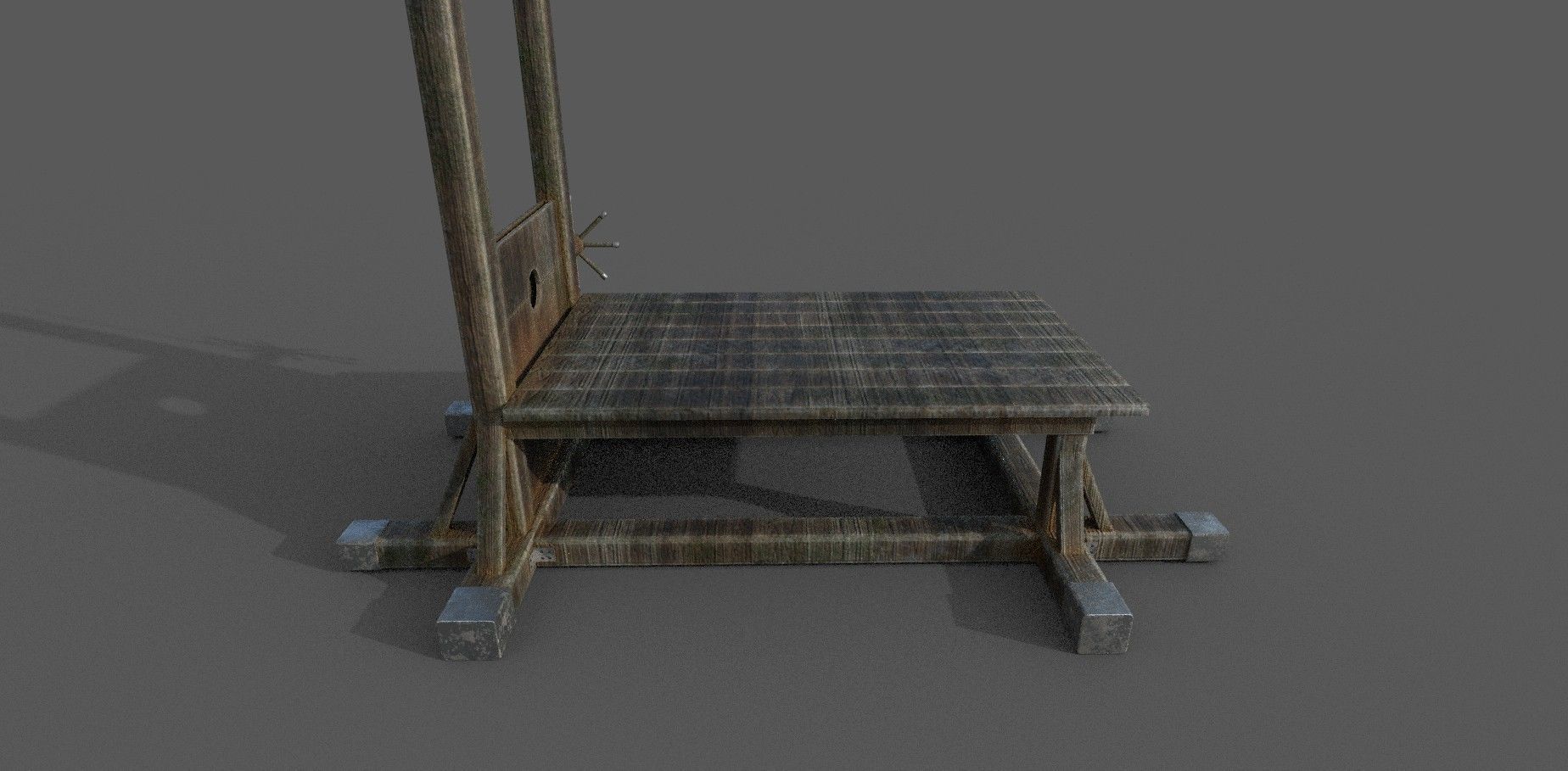 Guillotine 3D model Low-poly 3D model_3