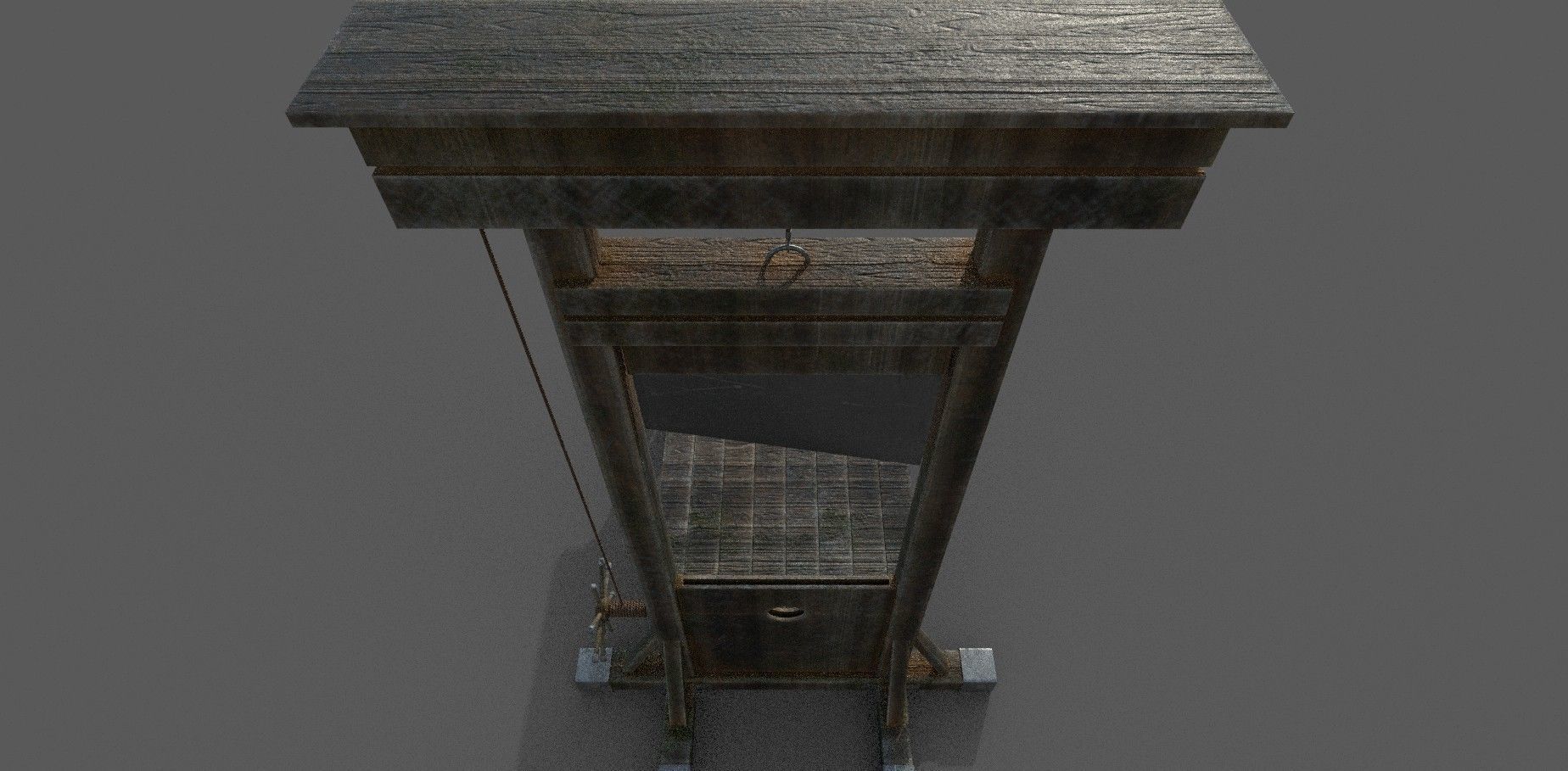 Guillotine 3D model Low-poly 3D model_5