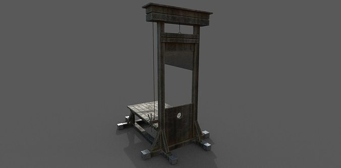 Guillotine 3D model Low-poly 3D model
