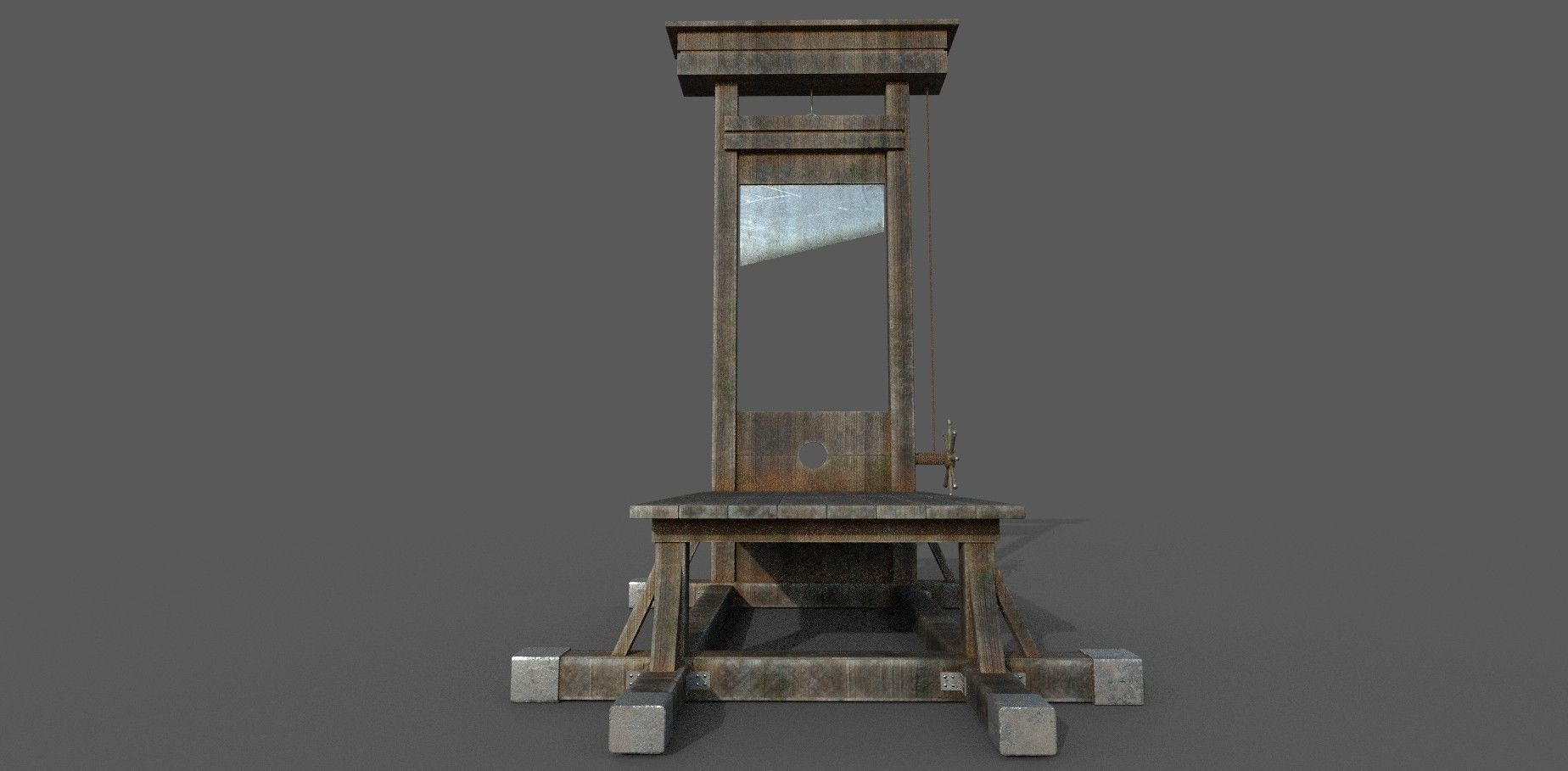 Guillotine 3D model Low-poly 3D model_7