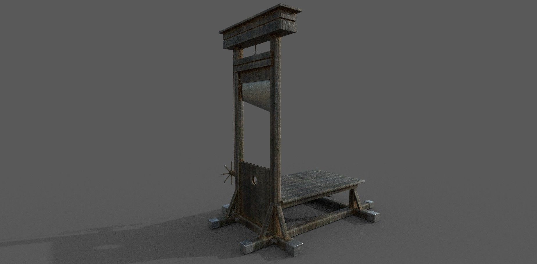 Guillotine 3D model Low-poly 3D model_1