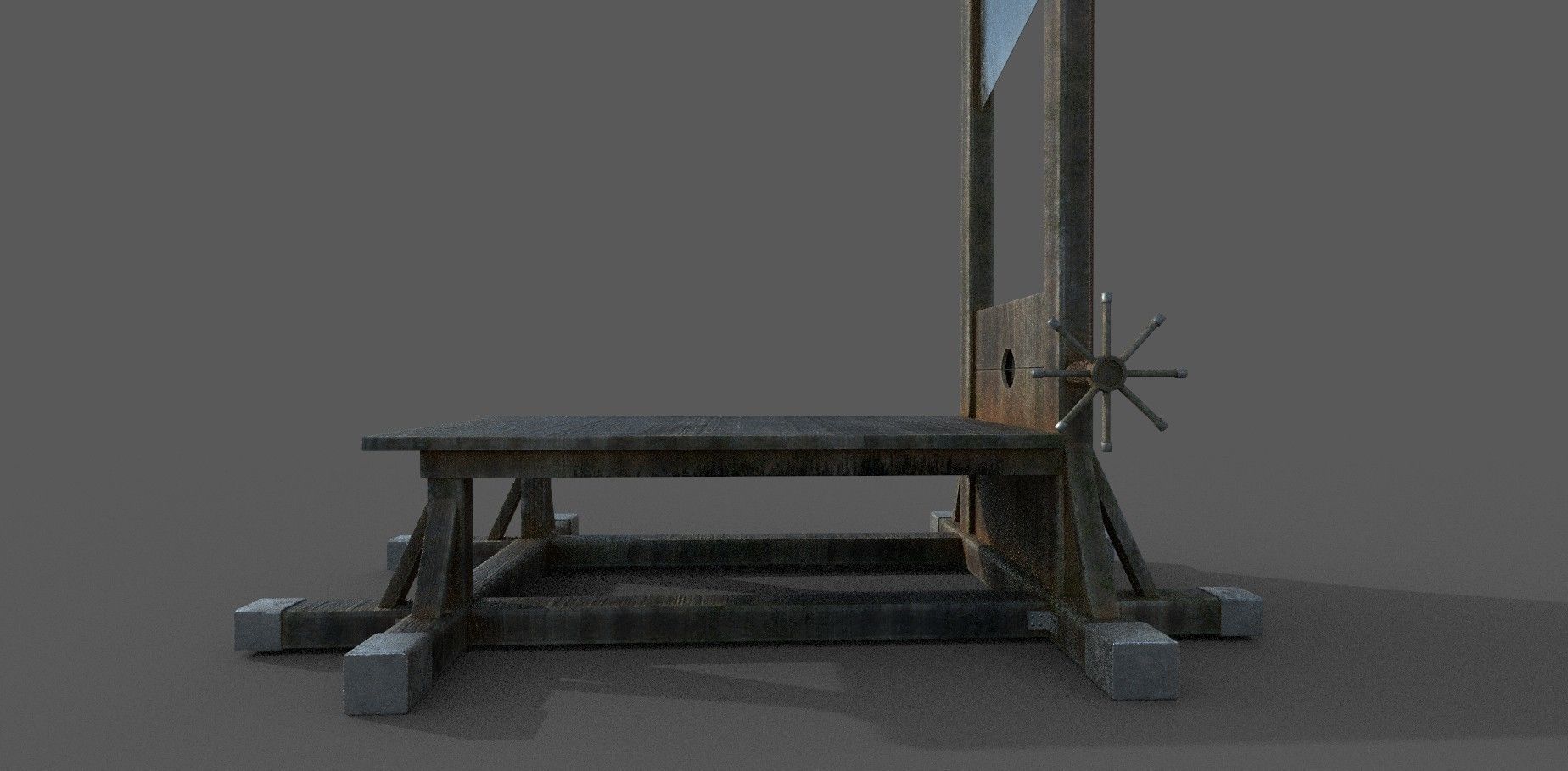 Guillotine 3D model Low-poly 3D model_4