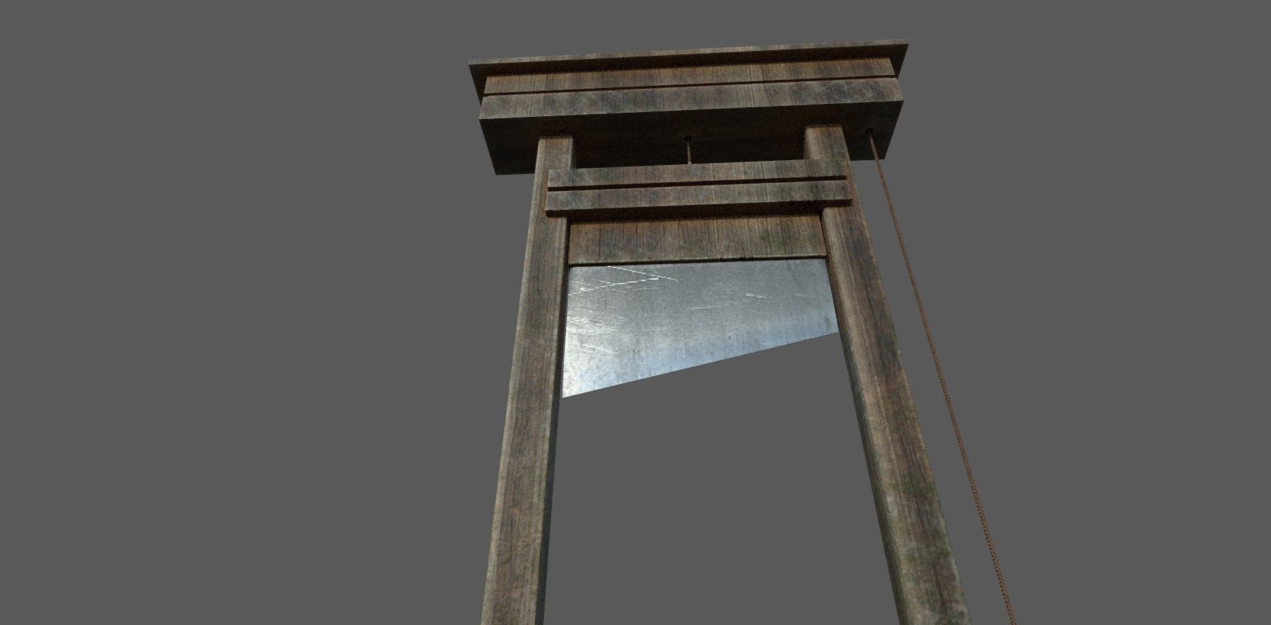 Guillotine 3D model Low-poly 3D model_6