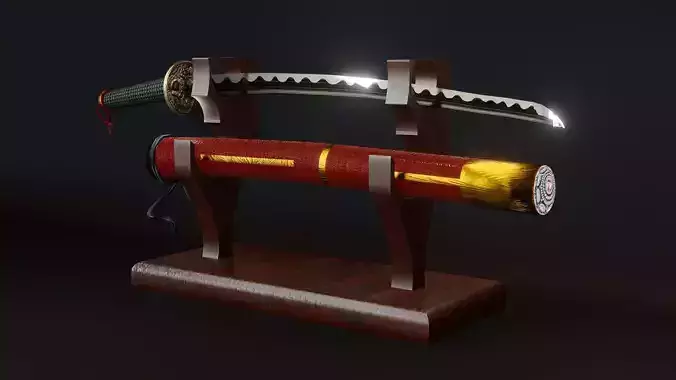 Sward cgi Design Modeling Blender Model Project Low-poly 3D model