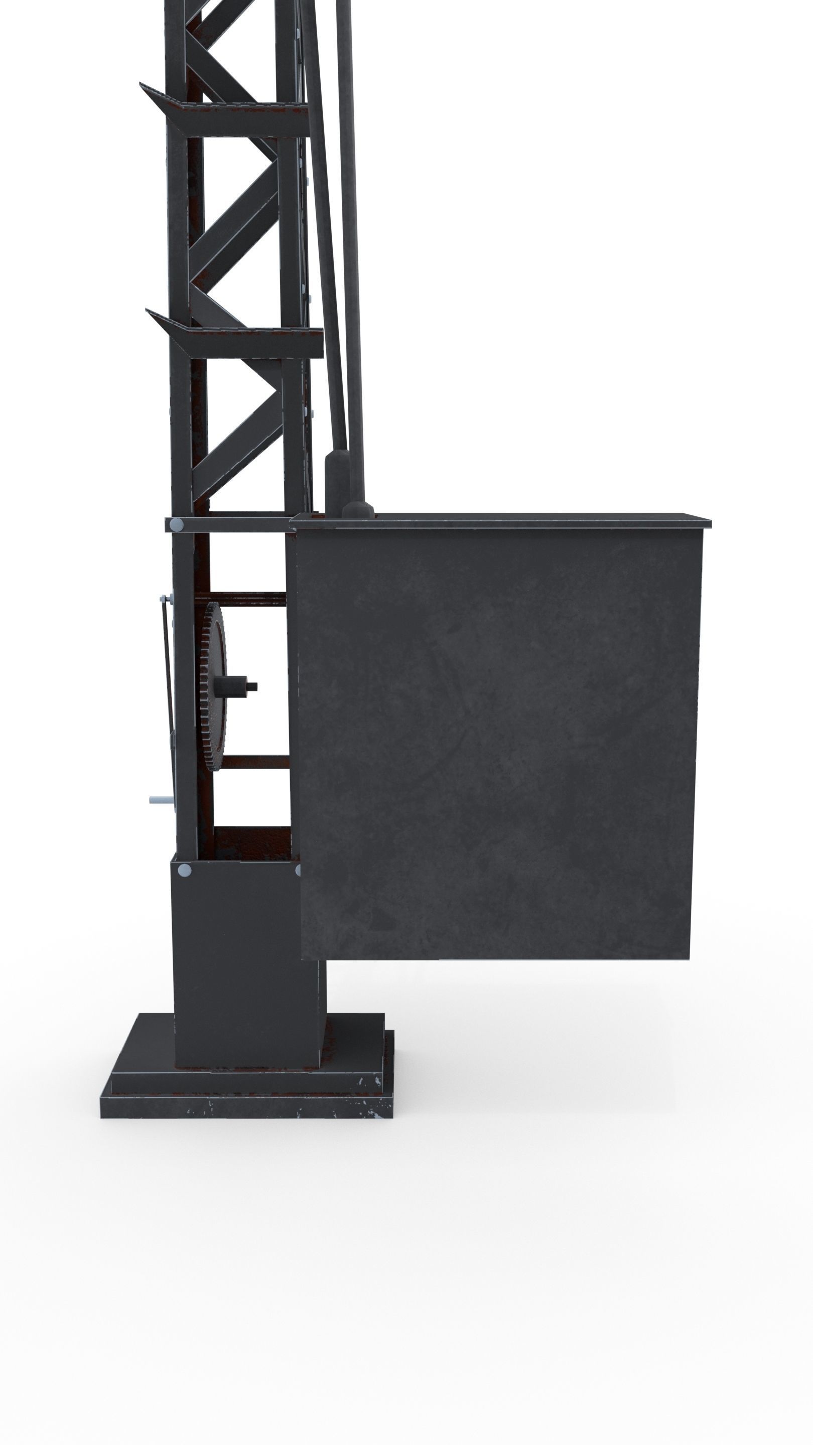 Railway Semaphore 2 Low-poly 3D model_8