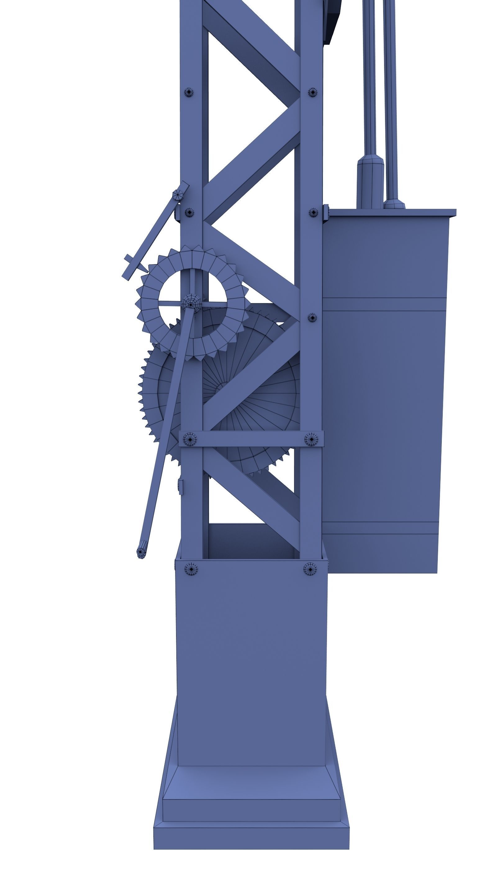 Railway Semaphore 2 Low-poly 3D model_16
