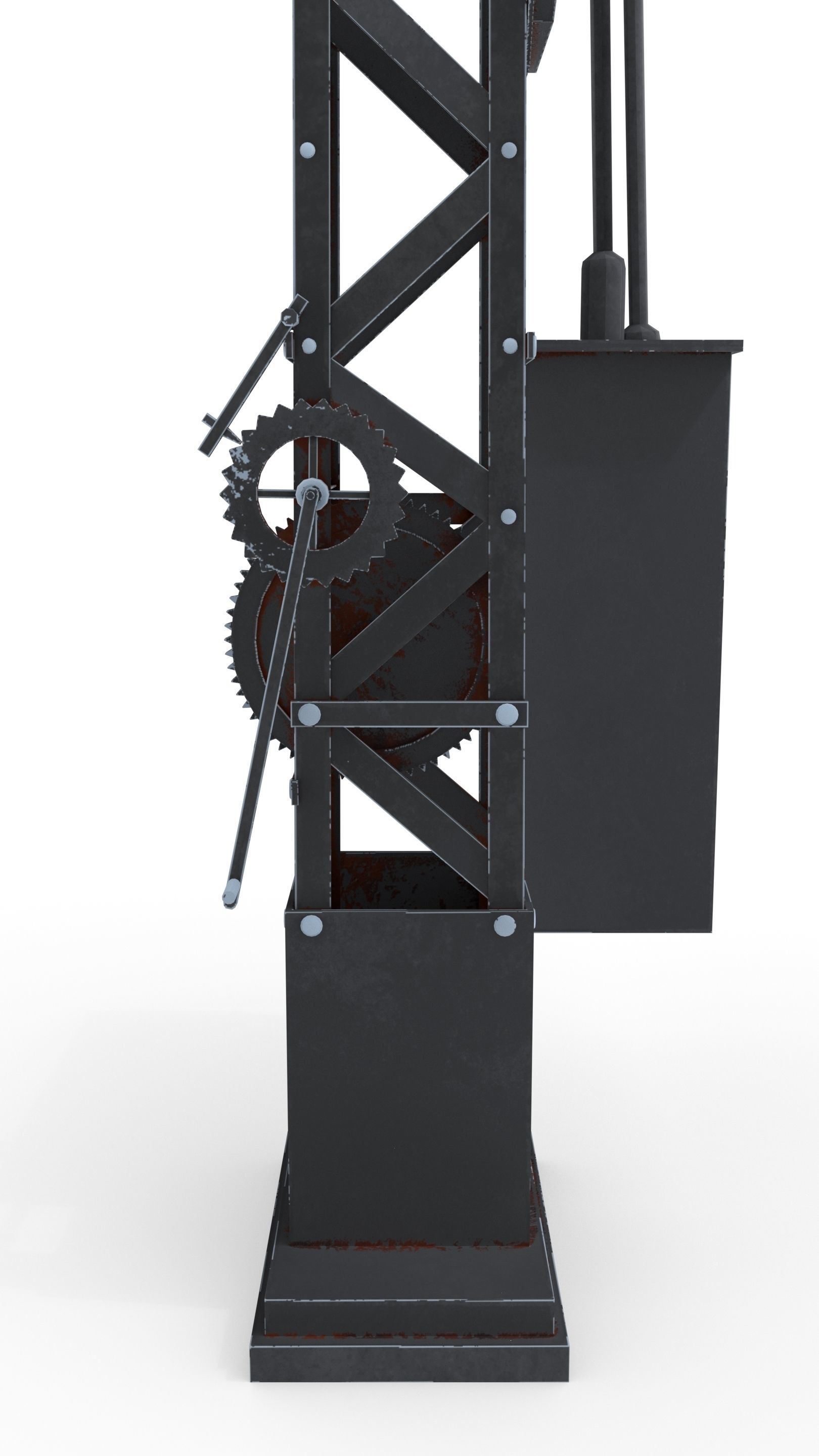 Railway Semaphore 2 Low-poly 3D model_6