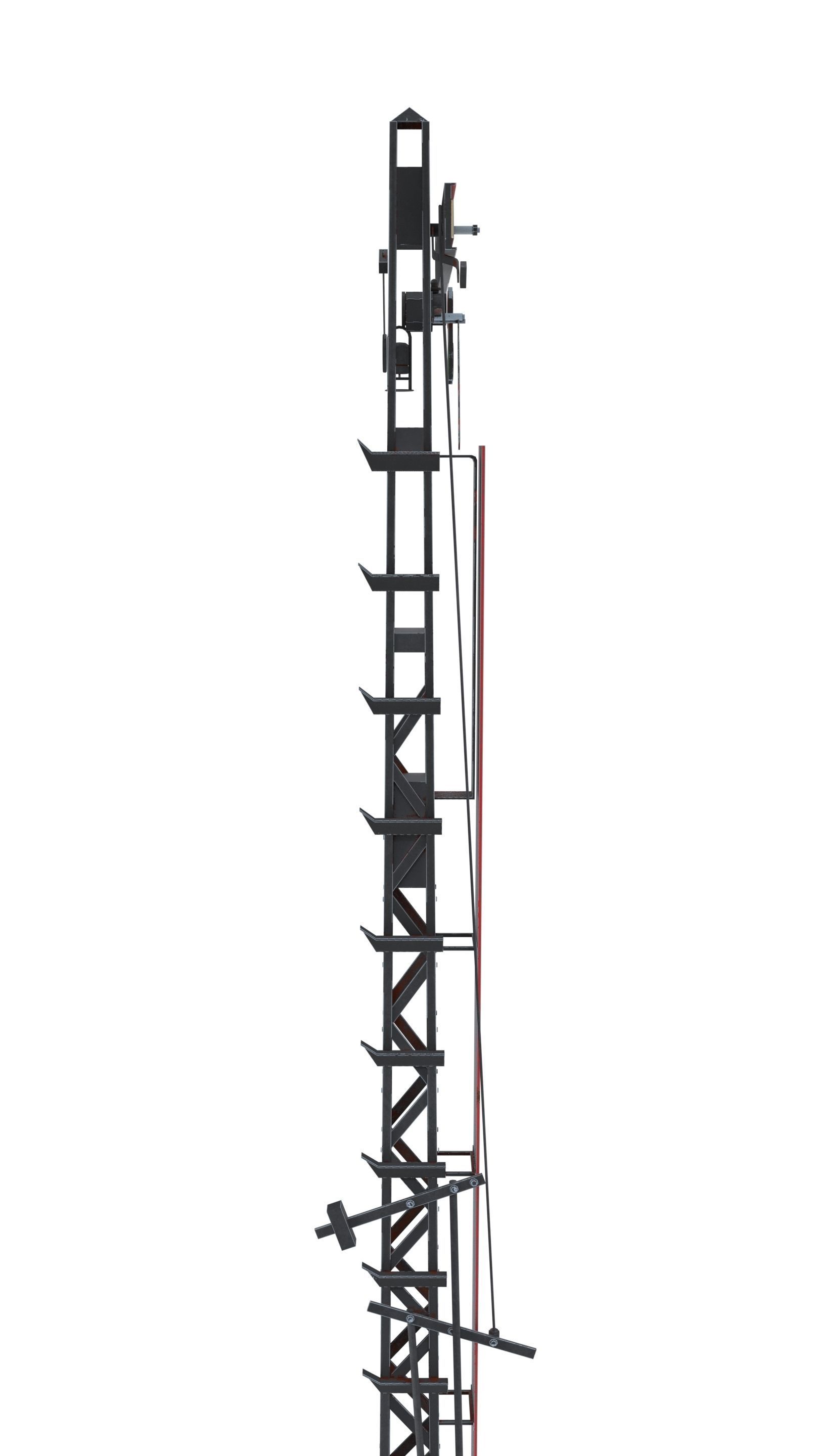 Railway Semaphore 2 Low-poly 3D model_9