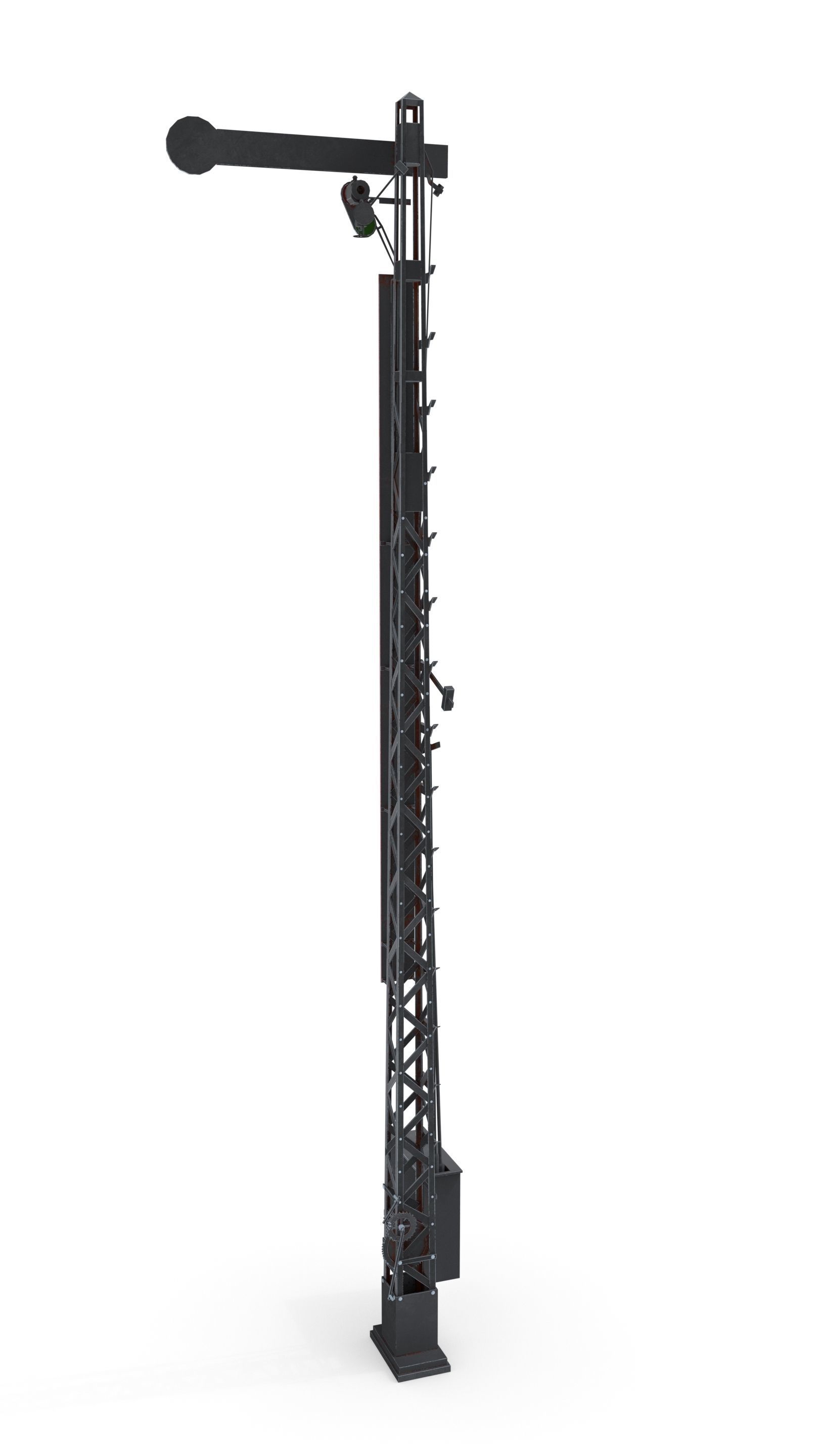 Railway Semaphore 2 Low-poly 3D model_3