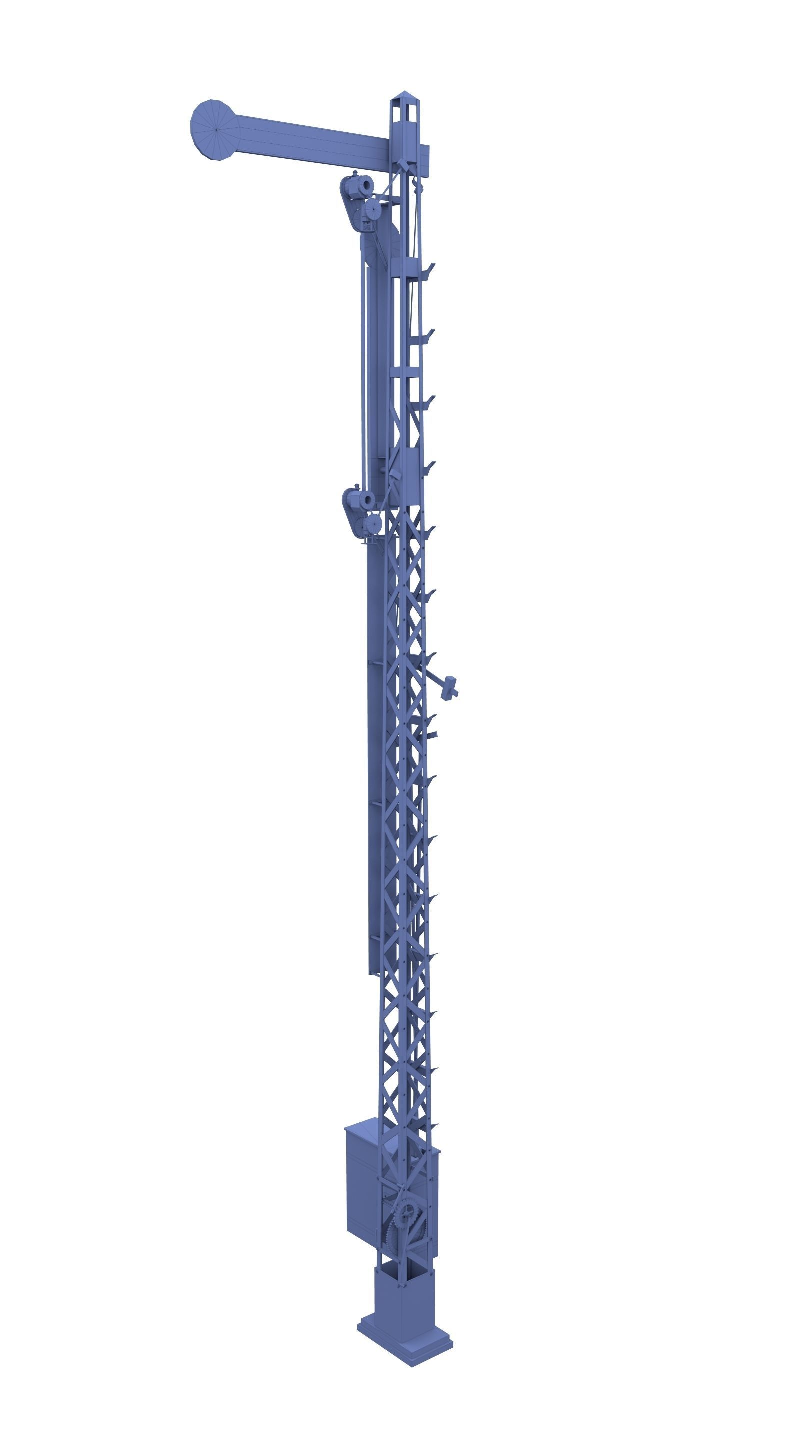 Railway Semaphore 2 Low-poly 3D model_12