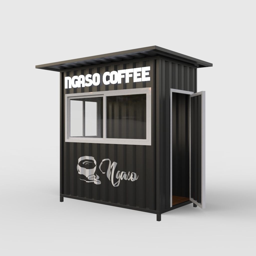 Booth Semi Container 3D model_2