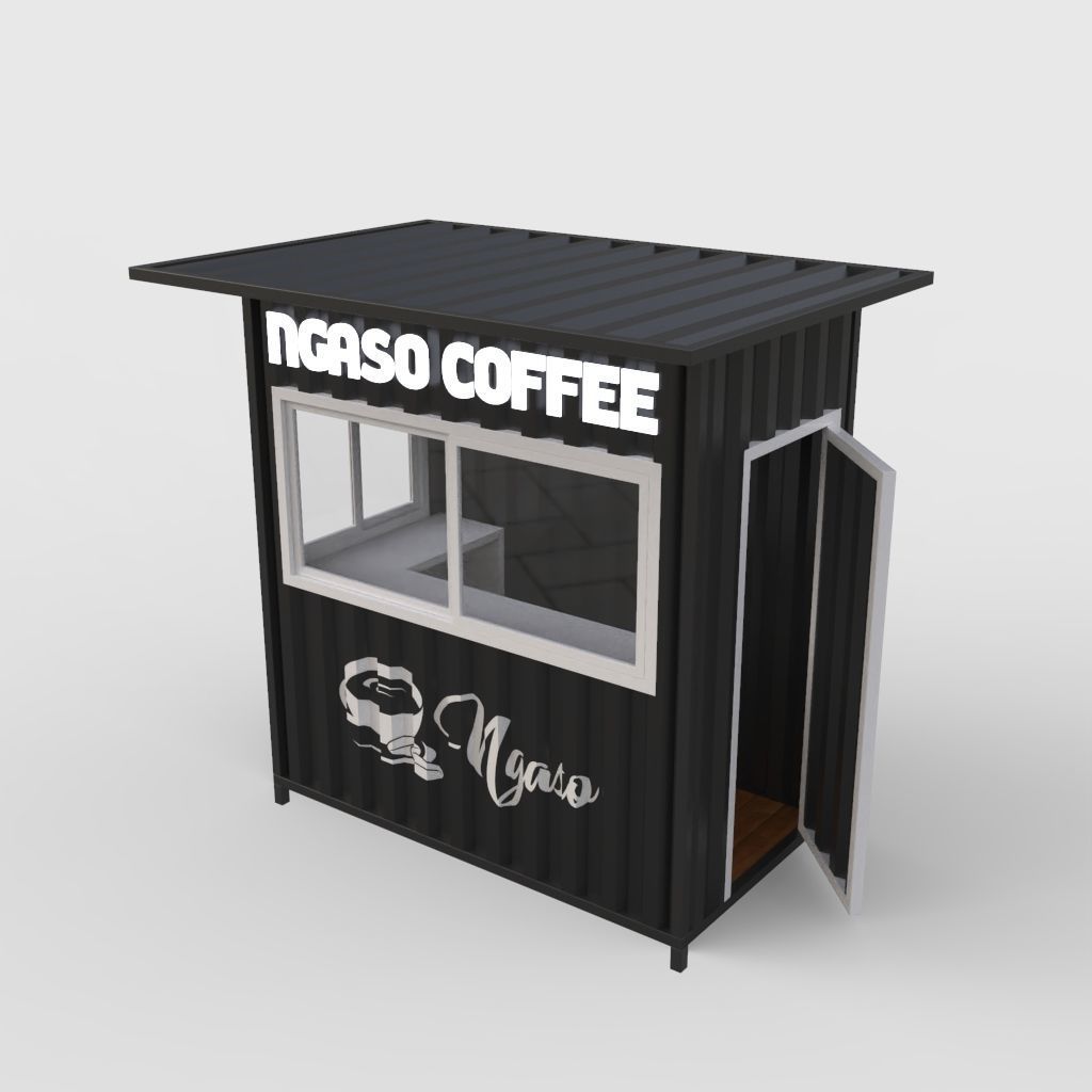 Booth Semi Container 3D model_3