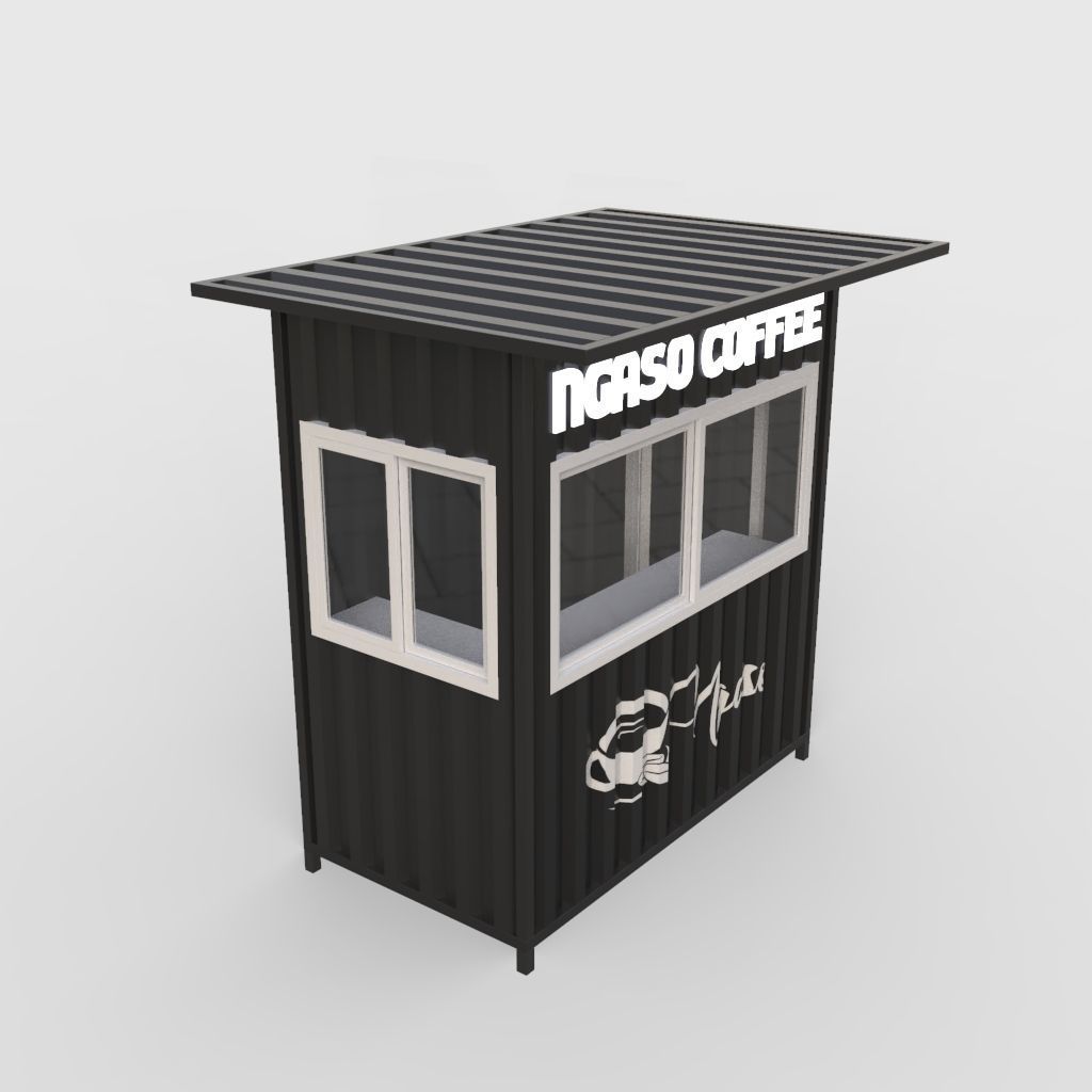 Booth Semi Container 3D model_4