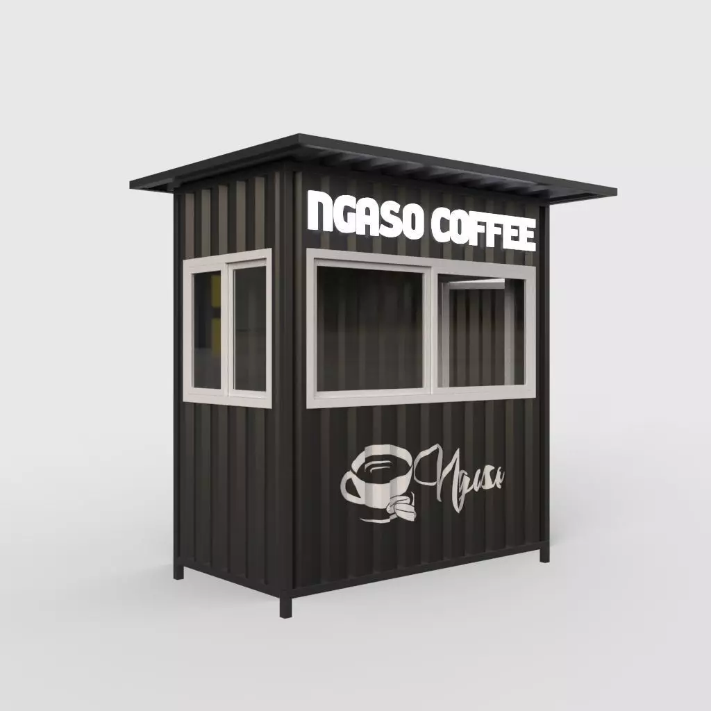 Booth Semi Container 3D model_0