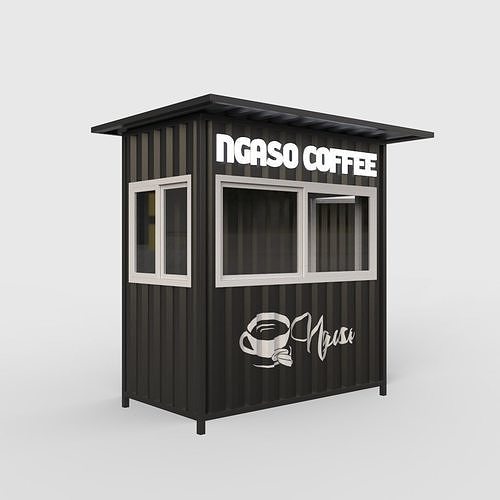 Booth Semi Container 3D model