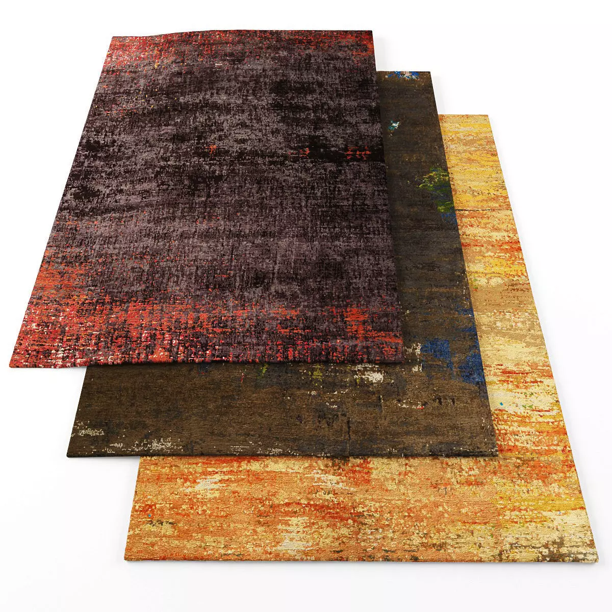Rugs-787 three rugs Low-poly 3D model_0