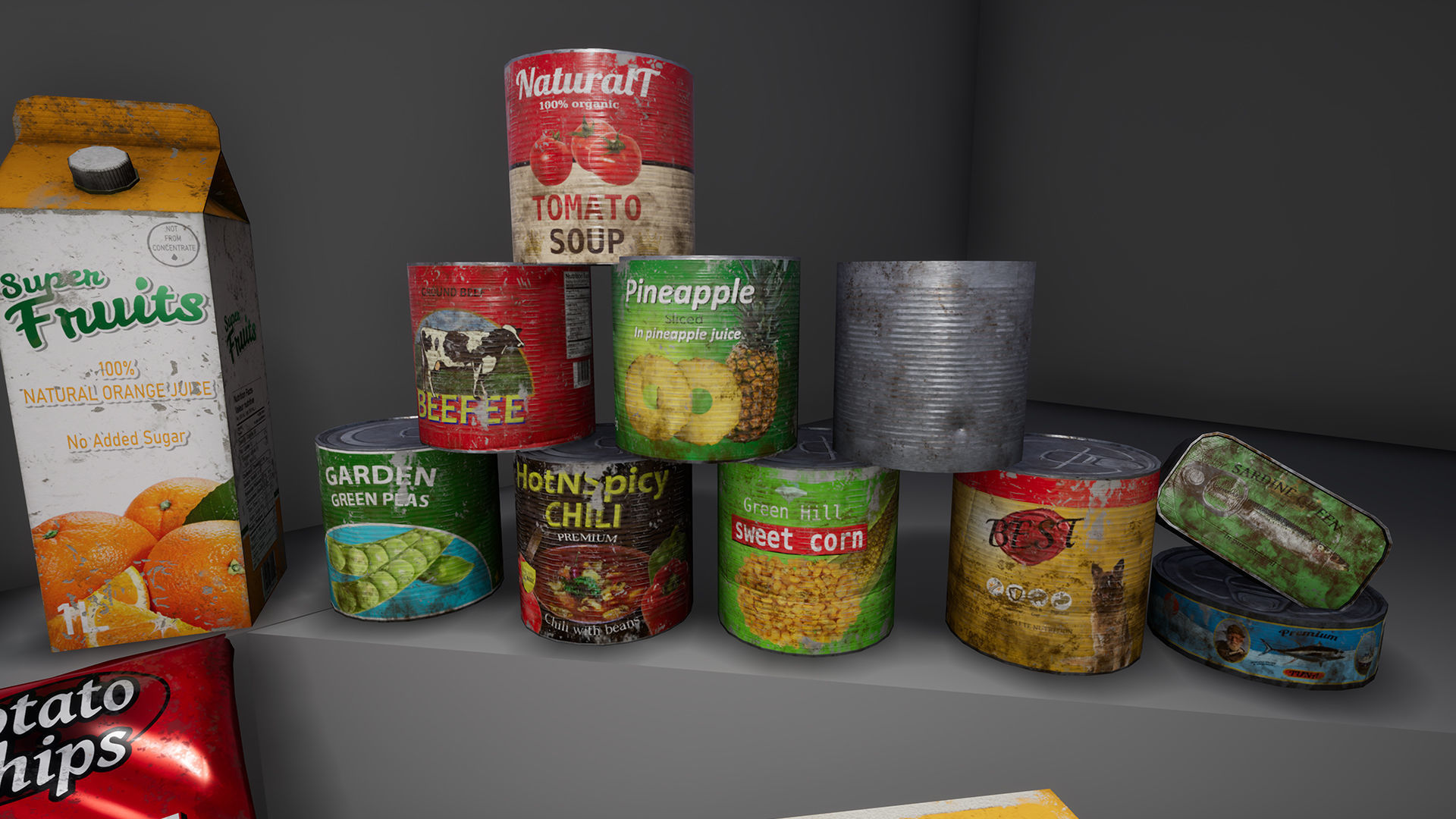 UE4 - Supermarket Product - Food and Drinks Low-poly 3D model_12