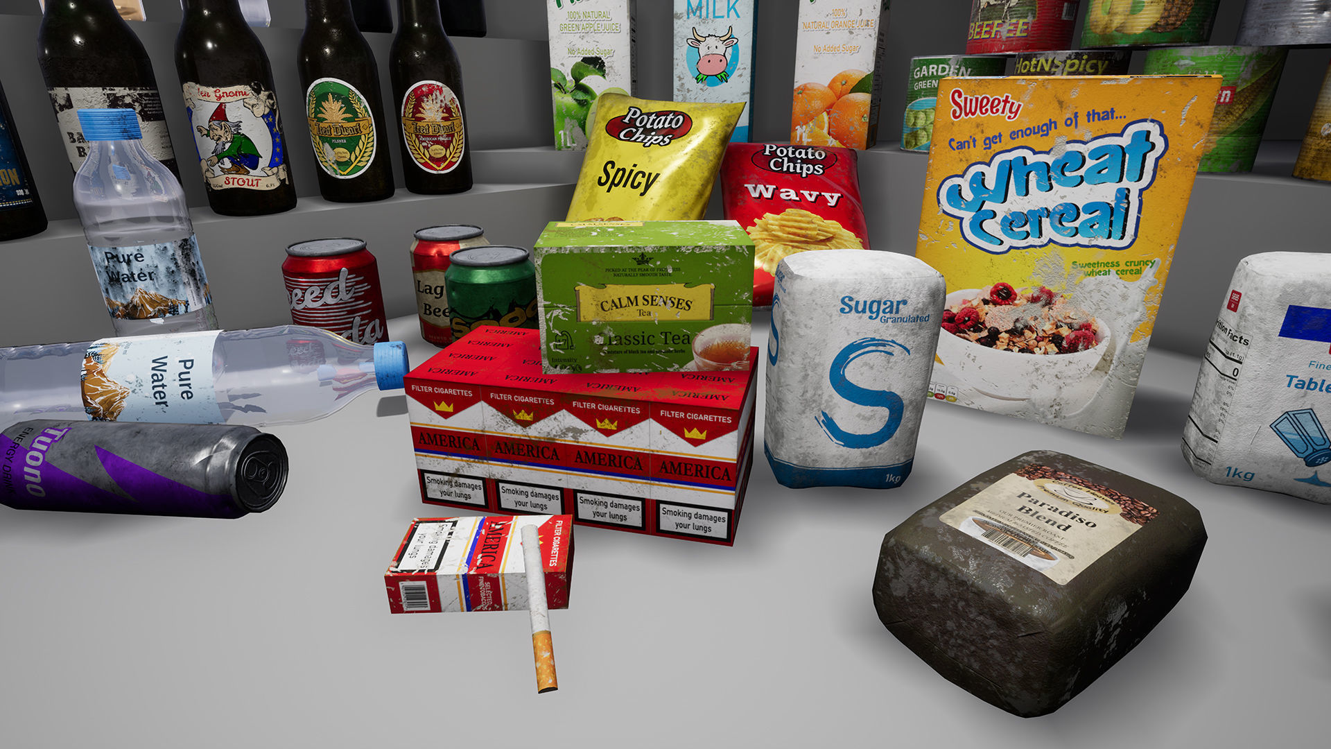 UE4 - Supermarket Product - Food and Drinks Low-poly 3D model_14