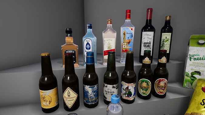 UE4 - Supermarket Product - Food and Drinks Low-poly 3D model 7