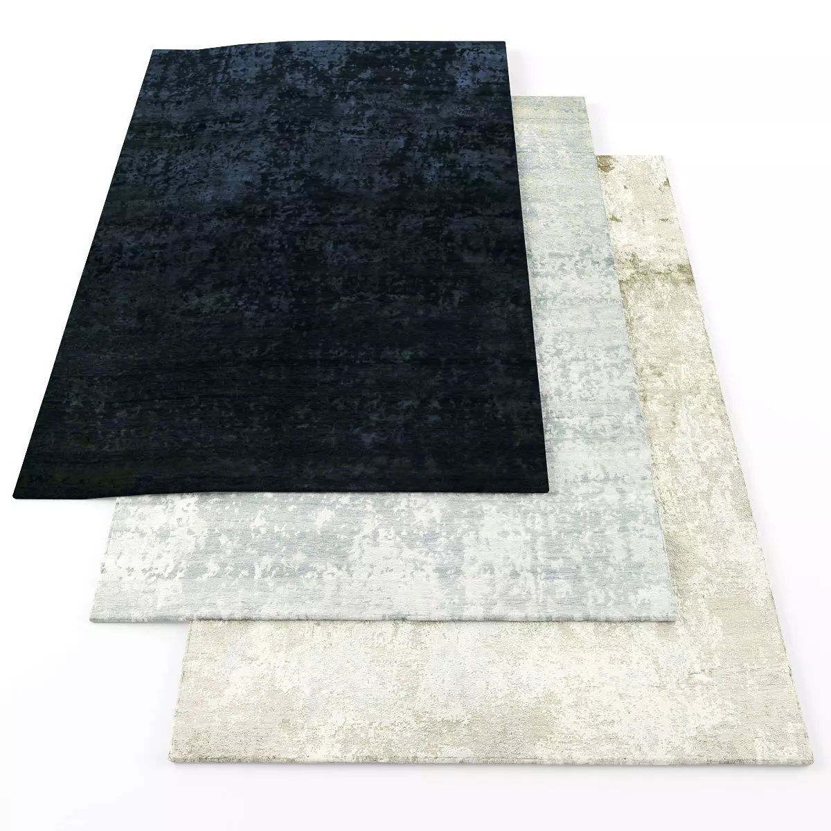 Rugs-800 three rugs Low-poly 3D model_0