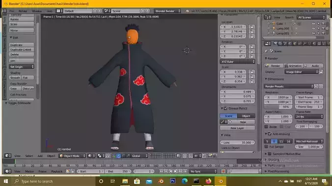 Tobi Akatsuki 3d 