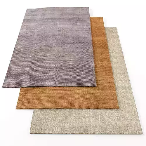 Rugs-801 three rugs Low-poly 3D model