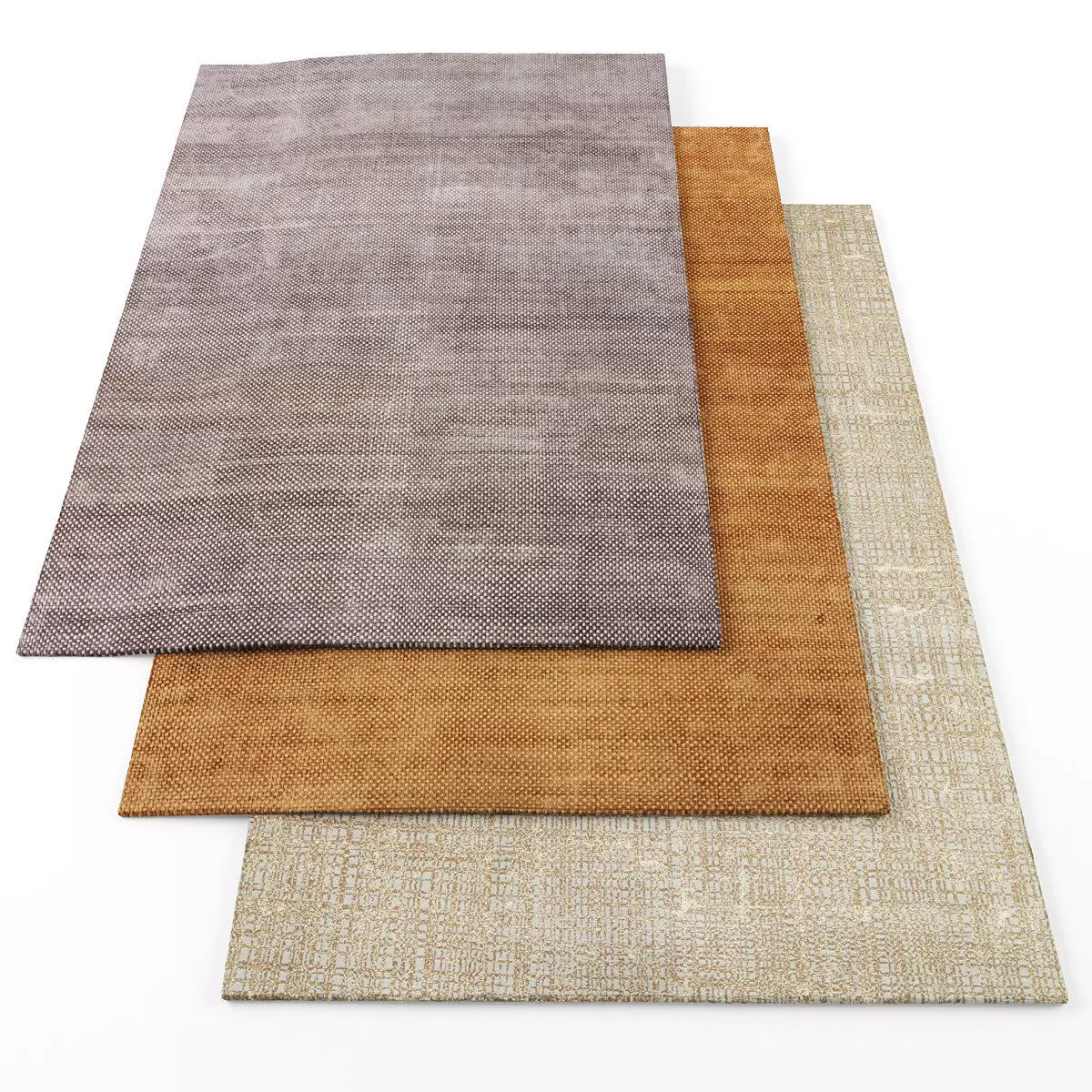 Rugs-801 three rugs Low-poly 3D model_0