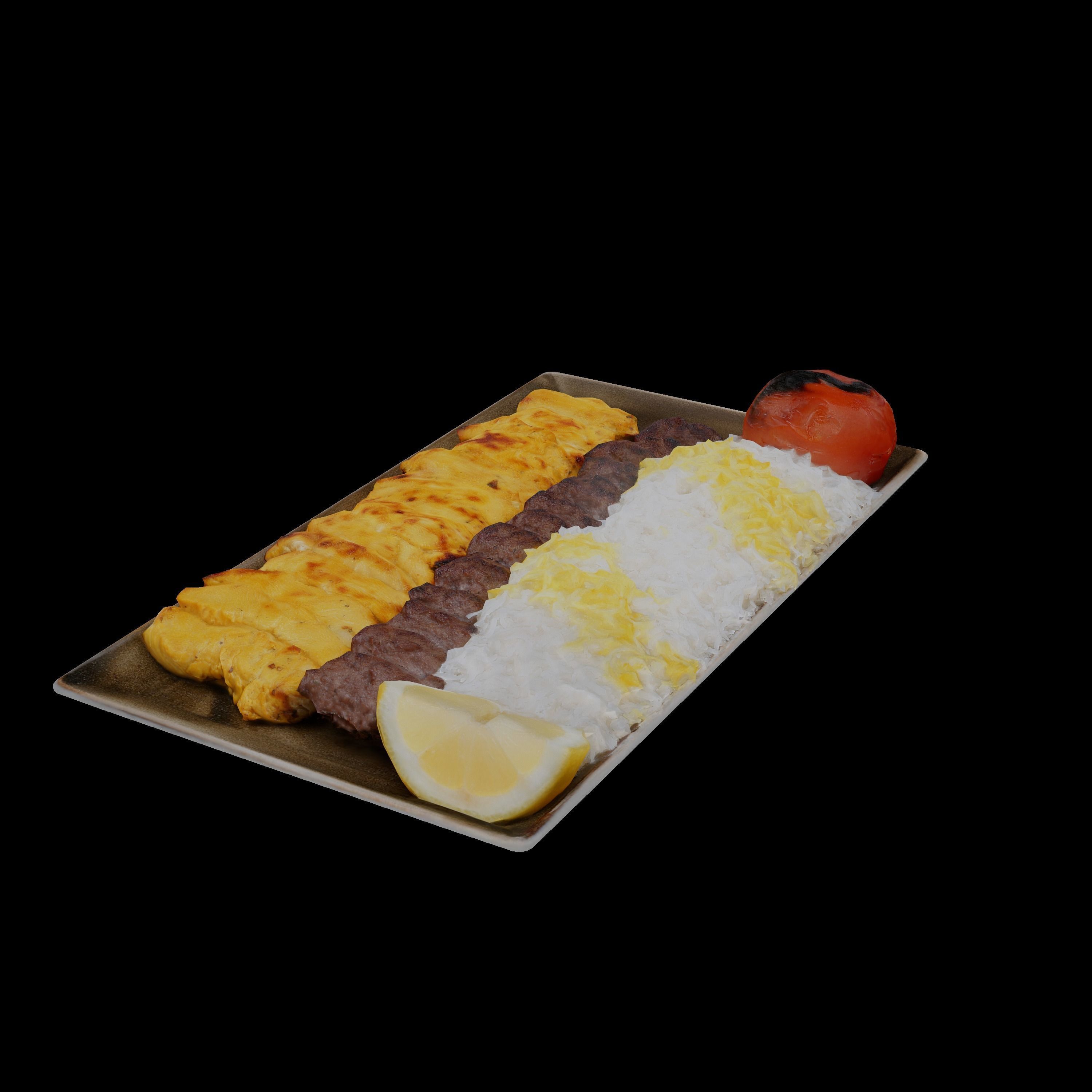 Kabab Barg Recipe Low-poly 3D model_3
