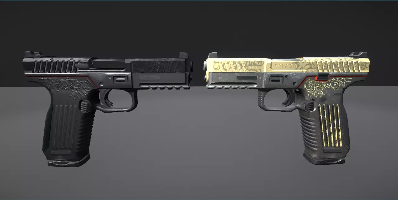 A simple Pistol 3D model