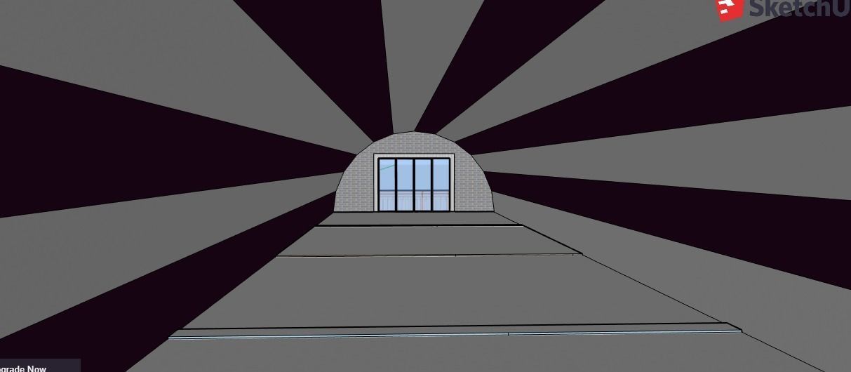 Tunnel 3 building with roof 3D model_1