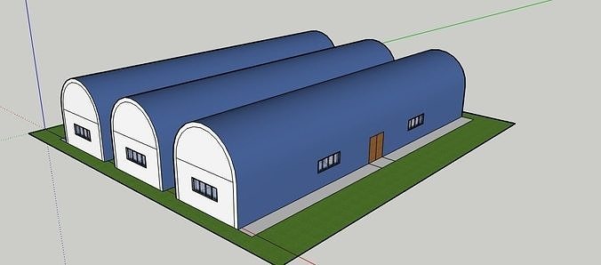 Tunnel 3 building with roof 3D model