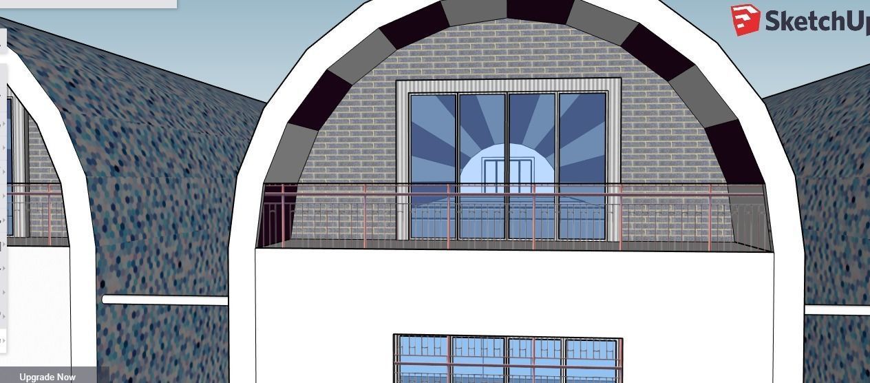 Tunnel 3 building with roof 3D model_9