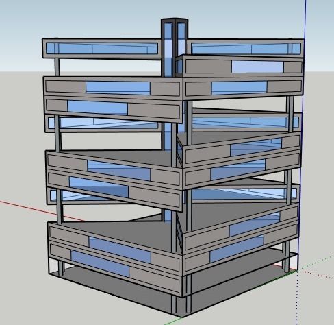 Triangle Tower 3D model_5