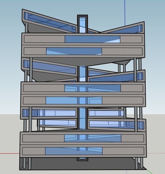 Triangle Tower 3D model_1