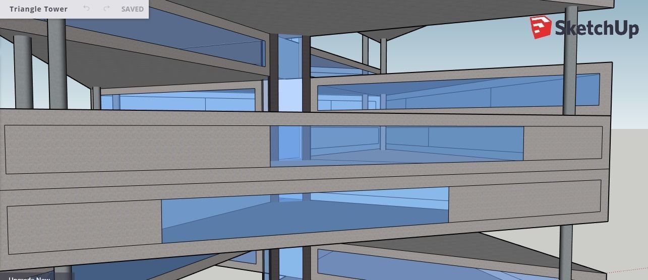 Triangle Tower 3D model_2