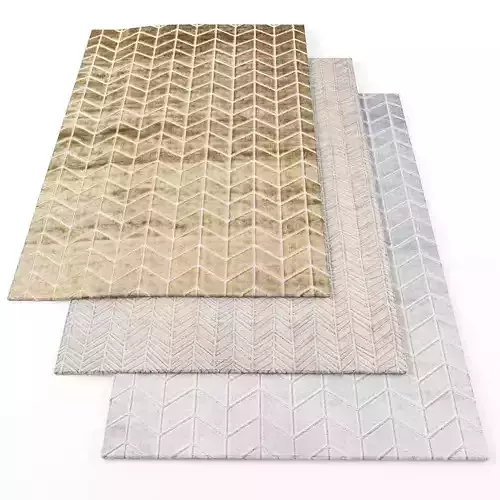 Rugs-812 three rugs with geometric patterns