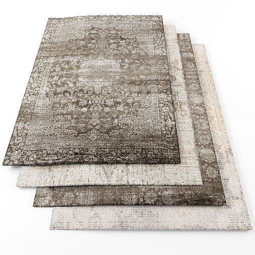Rugs-813 three rugs Low-poly 3D model