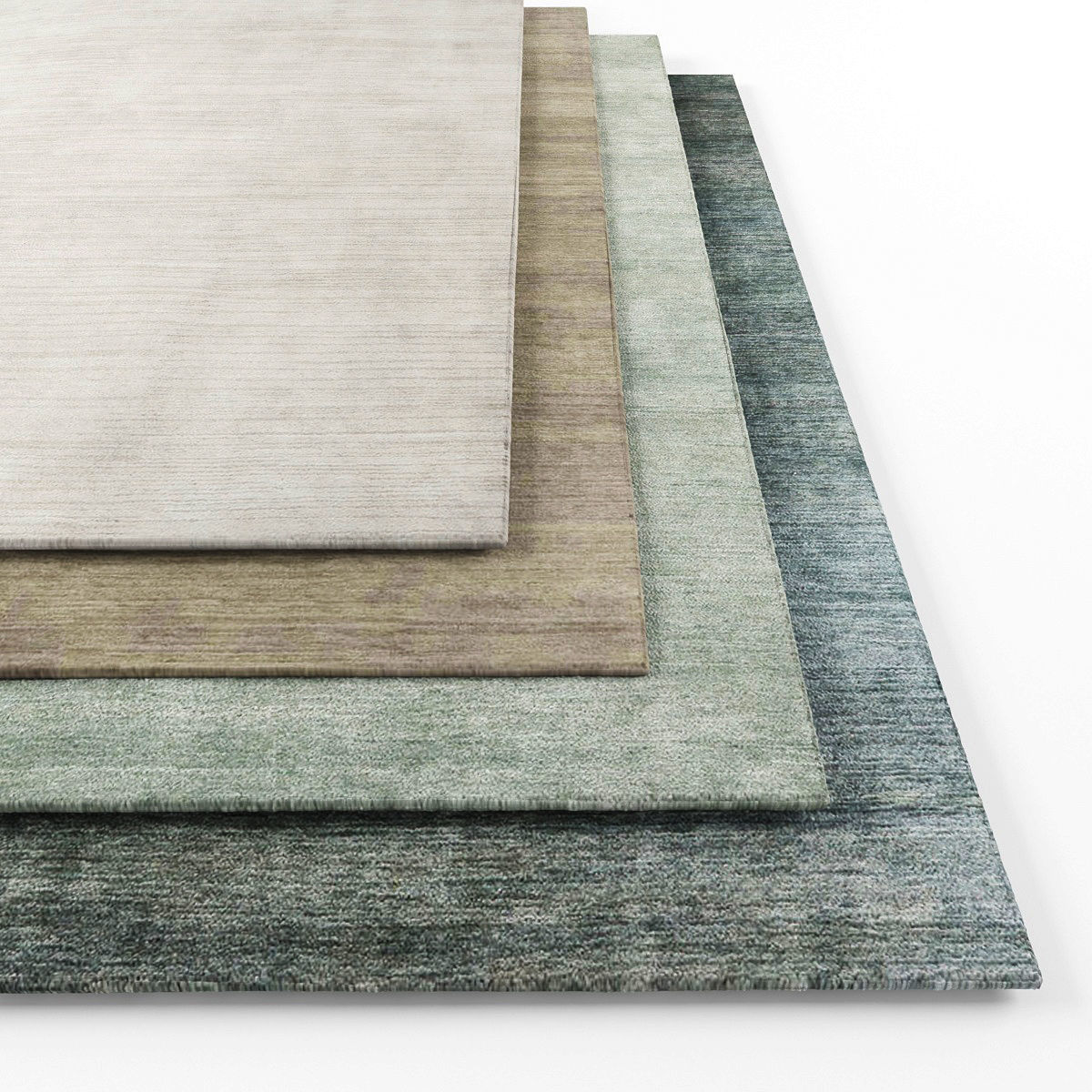 Rugs-815 set of four rugs Low-poly 3D model_1