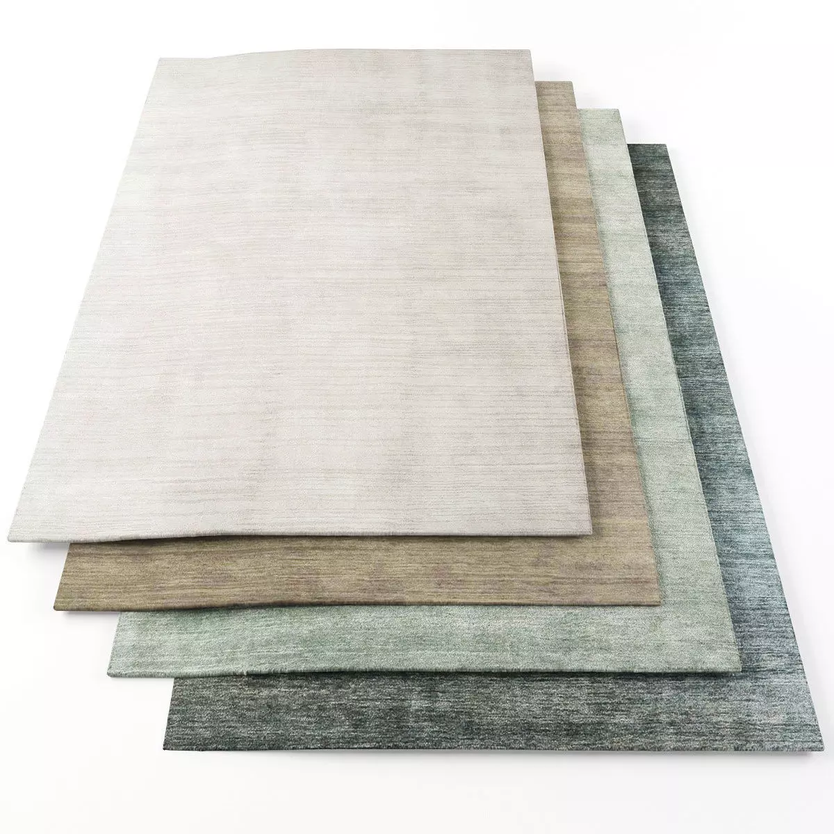 Rugs-815 set of four rugs Low-poly 3D model_0