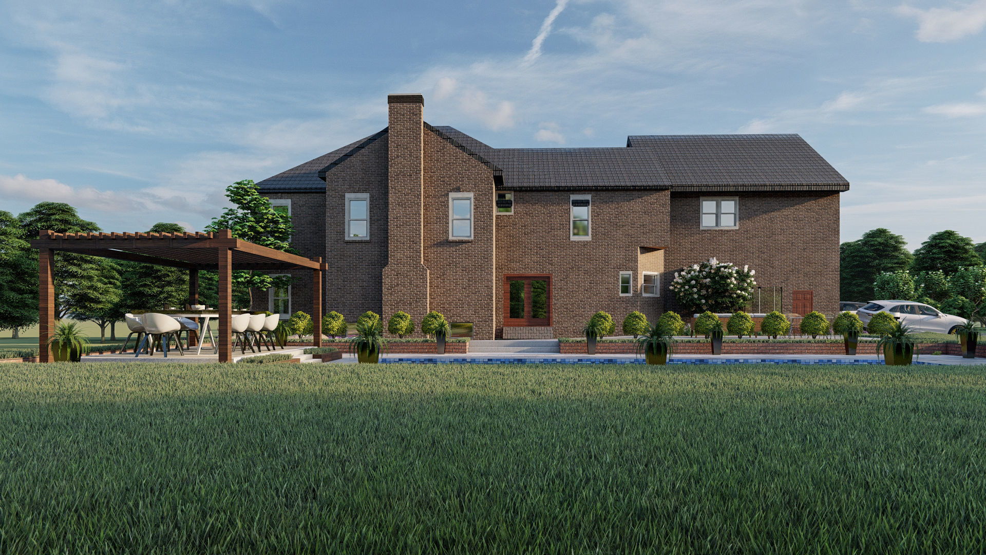 3d model residence landscape and design sketchup with lumion  3D model_4