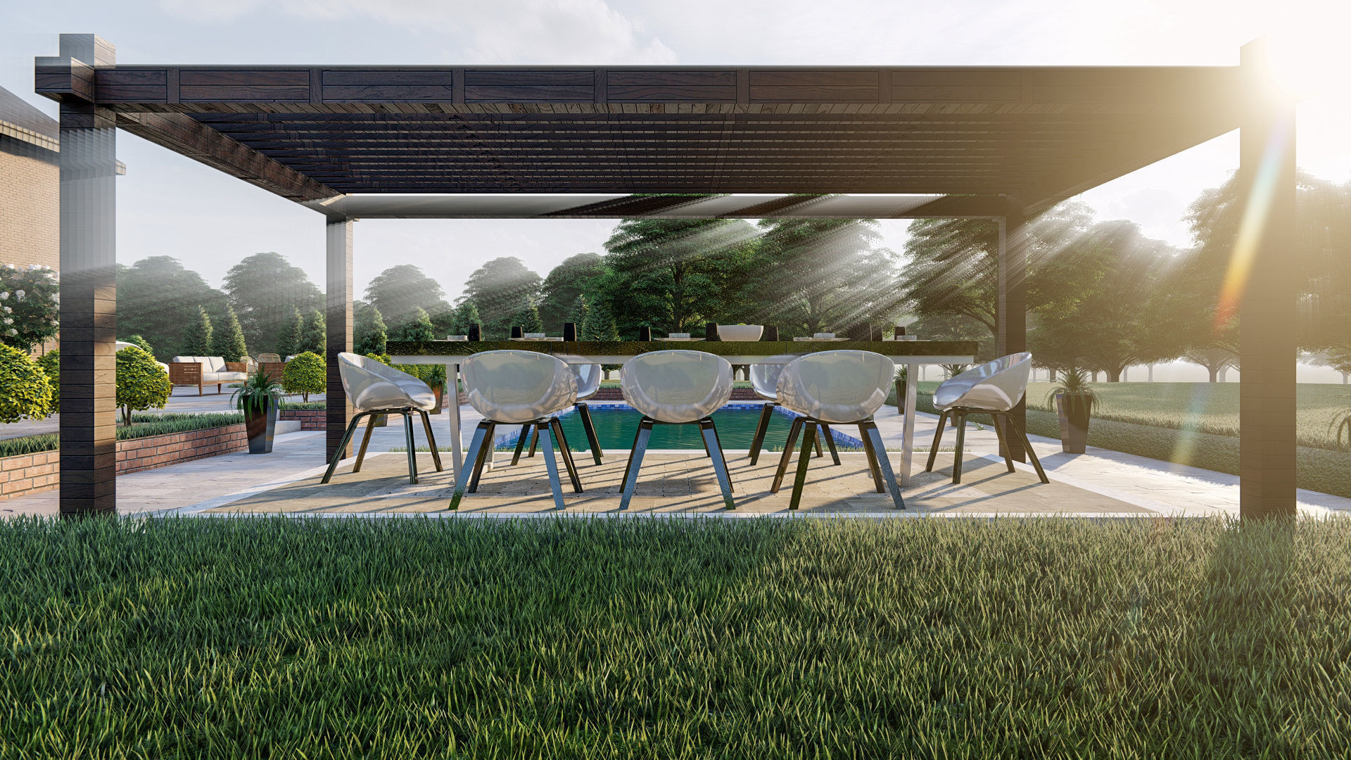 3d model residence landscape and design sketchup with lumion  3D model_2