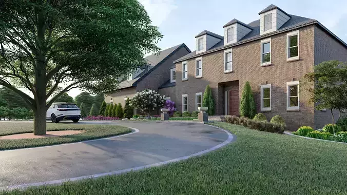3d model residence landscape and design sketchup with lumion  3D model