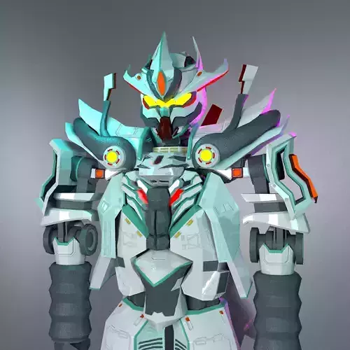 Hard Surface Robot Mecha Rigged