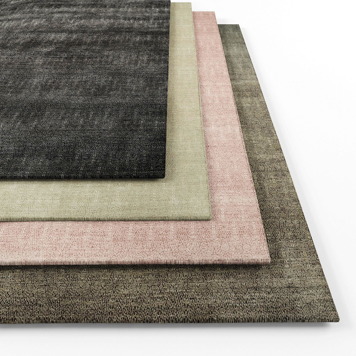 Rugs-818 three rugs Low-poly 3D model_1