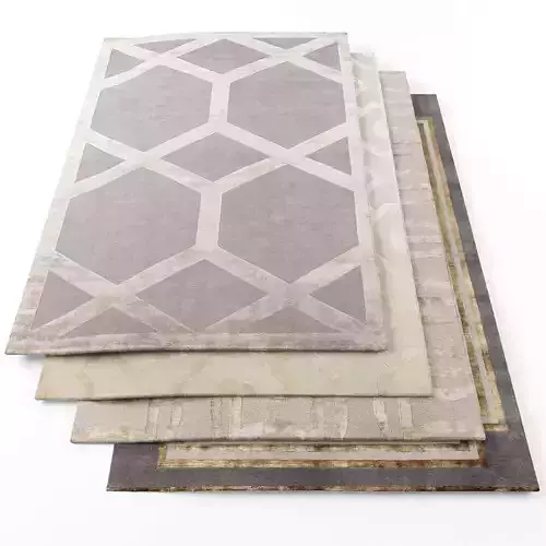 Rugs-819 three rugs with geometric patterns