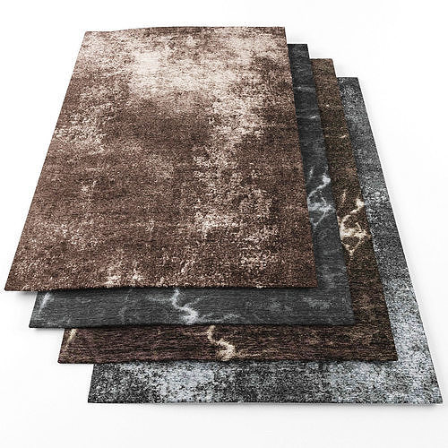Rugs-820 grunge rugs Low-poly 3D model
