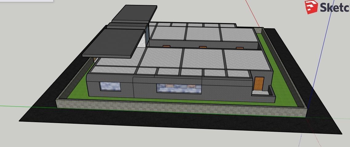 Wings modern house 3D model_22