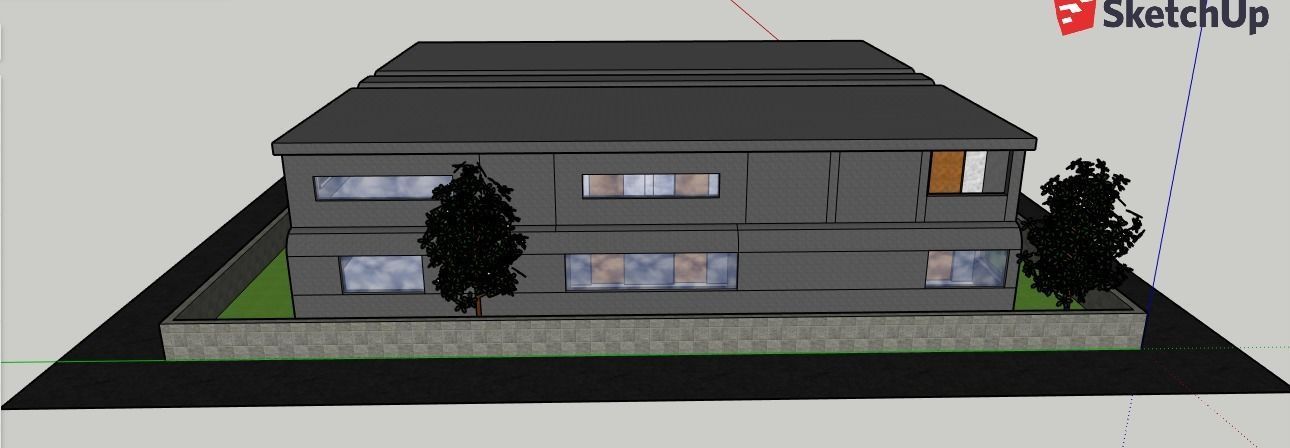 Wings modern house 3D model_15