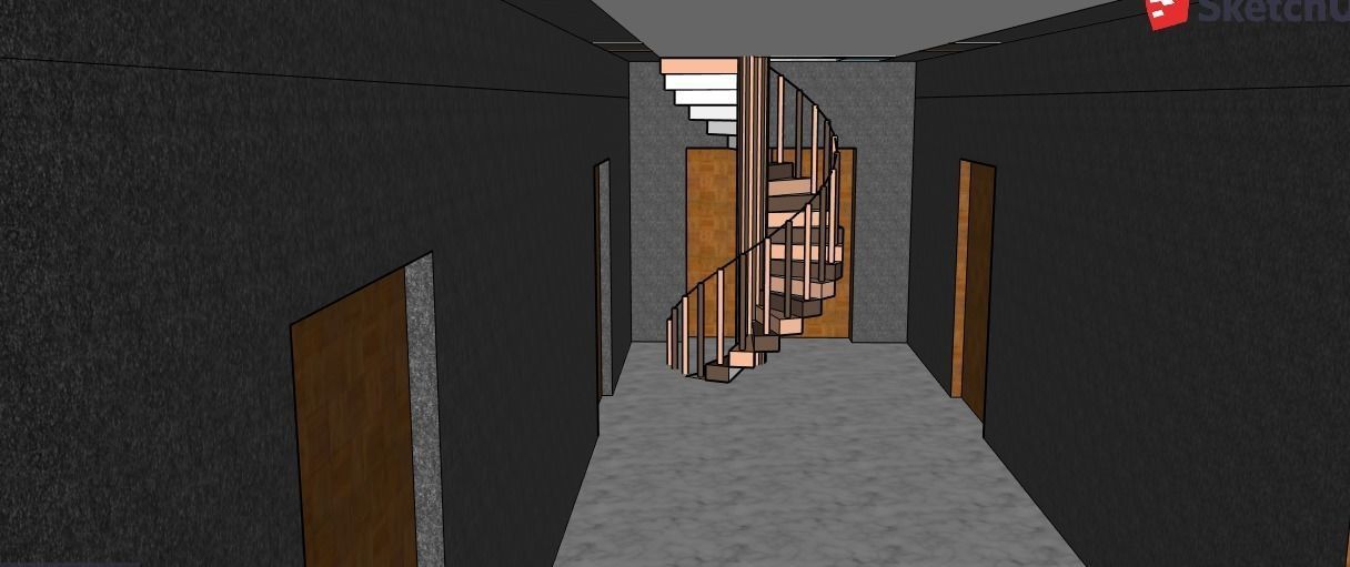 Wings modern house 3D model_11