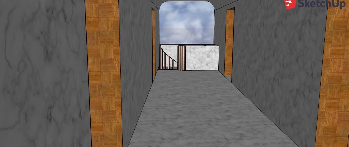 Wings modern house 3D model_12